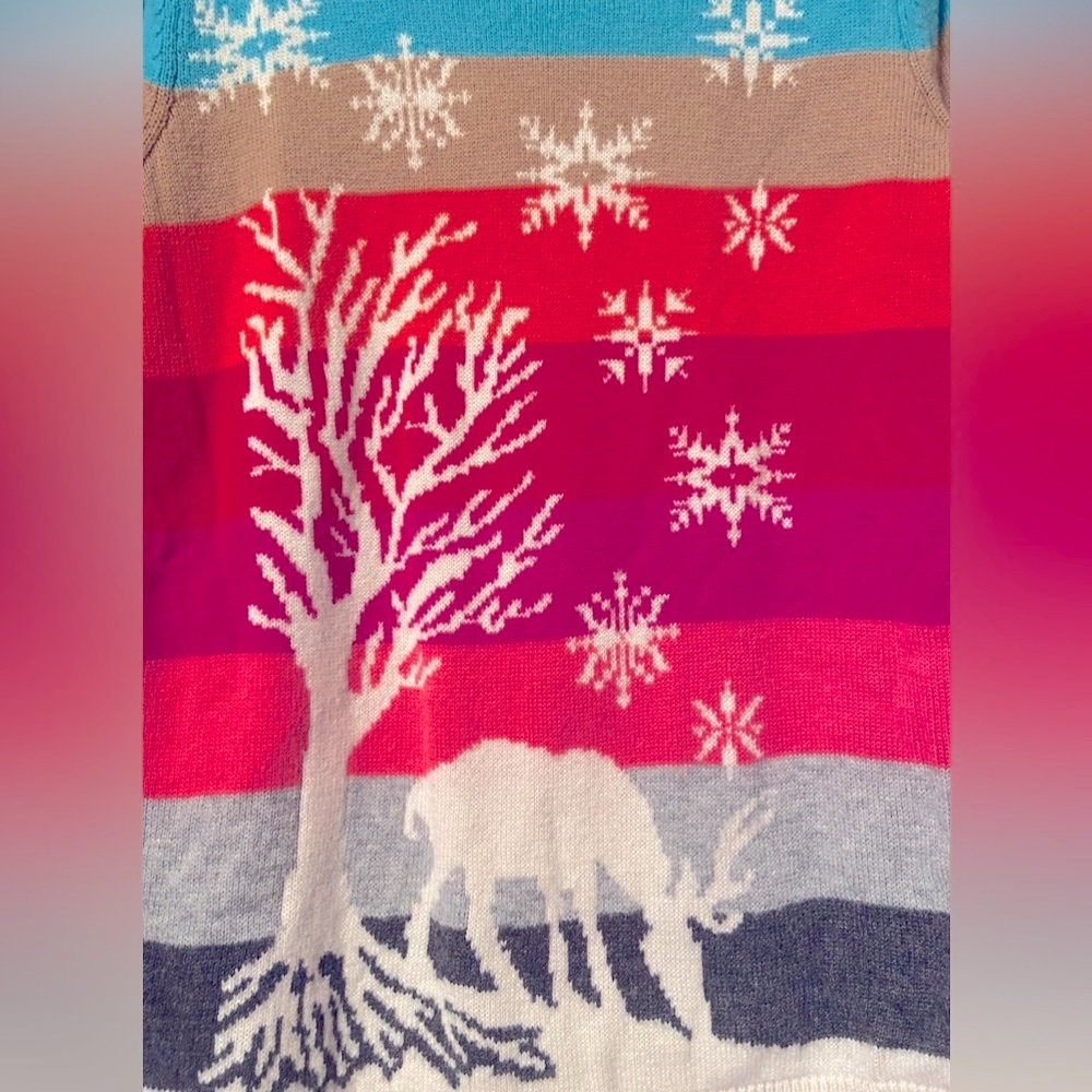 Talbots Petites Winter Wonderland Sweater LP - Picture 2 of 3